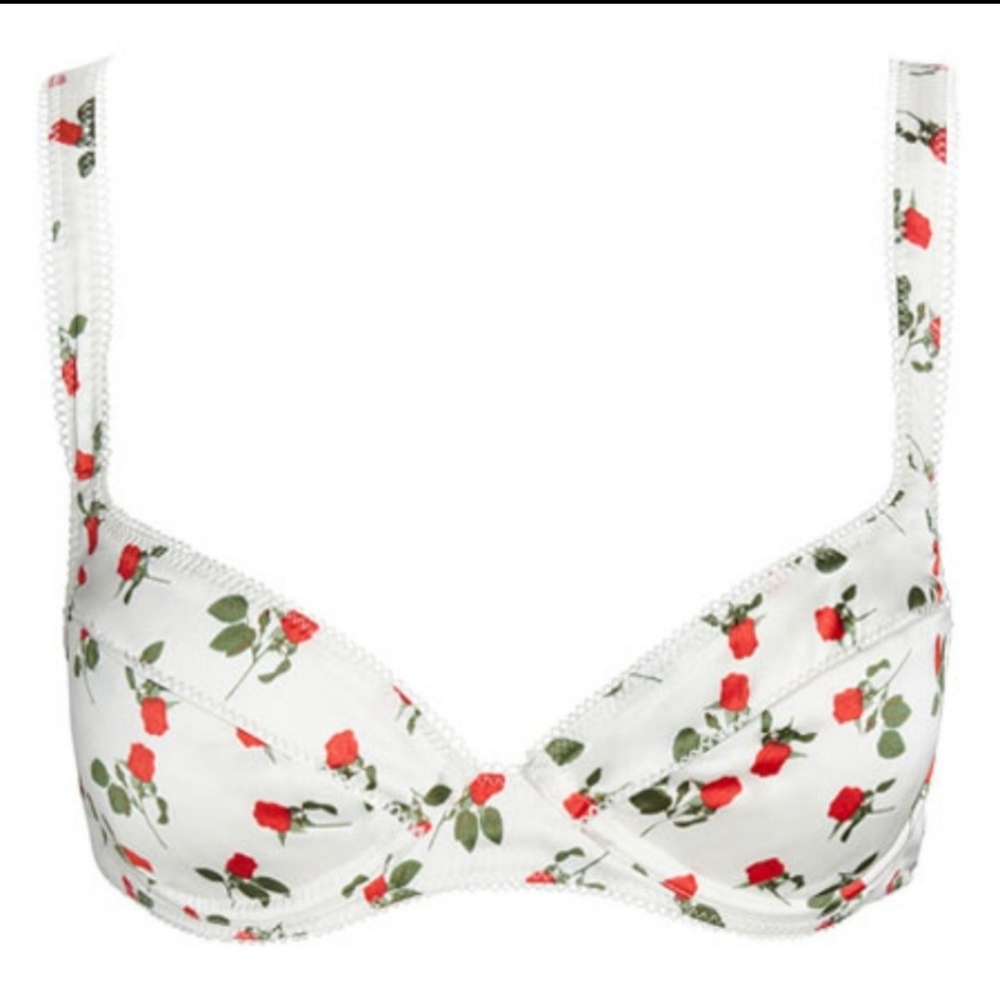 NWT FOR LOVE & LEMONS Love Song Roses Bra & Thong SET - Picture 7 of 11